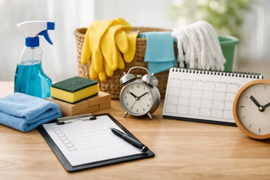 Daily, Weekly, Monthly House Cleaning Schedule