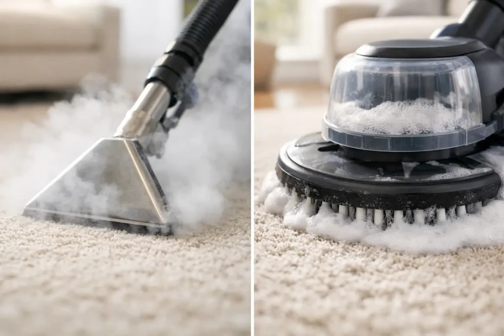 Steam Cleaning Versus Carpet Shampooing: Which?